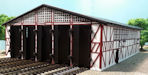 Download the .stl file and 3D Print your own  Tram Depot #2 HO scale model for your model train set.